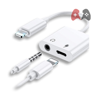 Thumbnail for 2-in-1 Dual Lightning Headphone Adapter Cable | Lightning to 3.5mm Jack & Charging Adapter