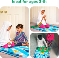 Thumbnail for My Salah Mat for Kids - Smart interactive Prayer Mat for learning Salah, Surah, Wudu and Duas - Islamic prayer mat with 10 languages, Salah Translation, 25 Touch Keys and padded mat for Kids 3+ (Blue)