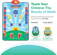 Thumbnail for My Salah Mat for Kids - Smart interactive Prayer Mat for learning Salah, Surah, Wudu and Duas - Islamic prayer mat with 10 languages, Salah Translation, 25 Touch Keys and padded mat for Kids 3+ (Blue)