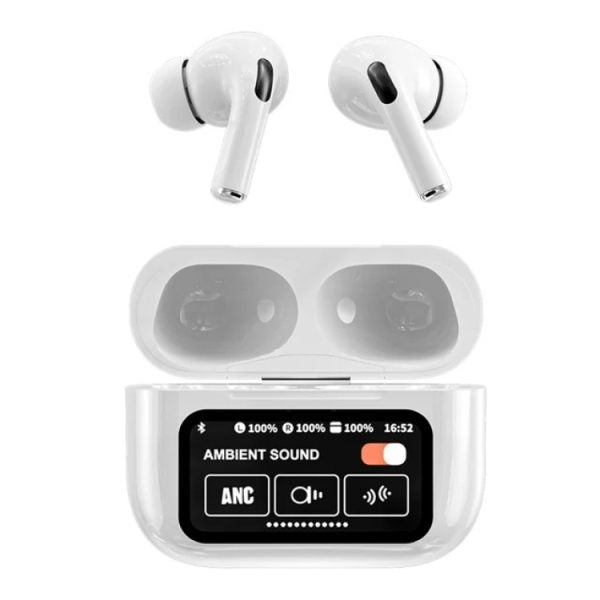 A9 Pro AirPods – ANC/ENC Touch Screen Wireless Earbuds | Premium Sound Quality