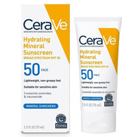 Thumbnail for CeraVe Hydrating Mineral Sunscreen SPF 50 | 100ml – Broad Spectrum Sunblock