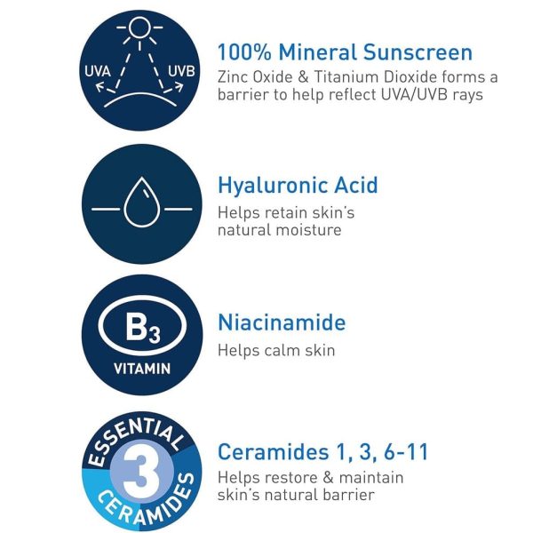 CeraVe Hydrating Mineral Sunscreen SPF 50 | 100ml – Broad Spectrum Sunblock