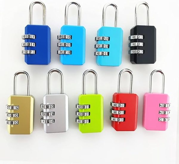 Greatangle-UK 3-Digit Combination Padlock | Secure Lock for Luggage, Suitcases & Drawers