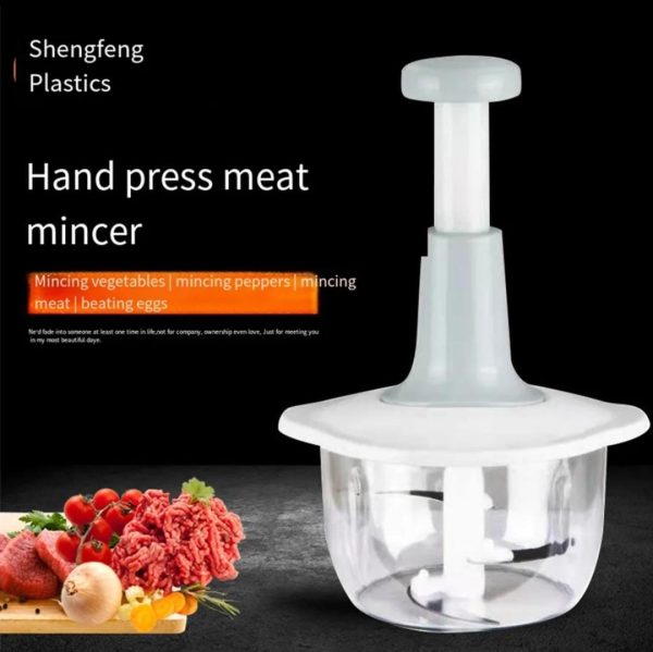 Manual Hand Push Chopper | Multi-Functional Vegetable & Meat Grinder | 1.5L