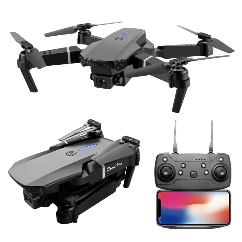 E88 PRO Drone Professional RC Drone with 4K HD Dual Camera Quadcopter Uav Remote Control Helicopter Gift Toy Drone