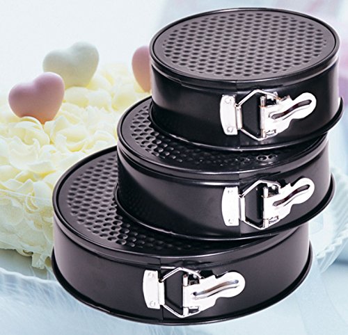 Set of 3 Nonstick Round Cake Moulds | Baking Cake Pans for Home & Professional Use