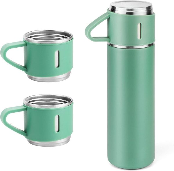 Stainless Steel Vacuum Flask Set | 500ml Insulated Thermos Bottle & Coffee Mug – Perfect Gift Set