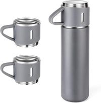 Thumbnail for Stainless Steel Vacuum Flask Set | 500ml Insulated Thermos Bottle & Coffee Mug – Perfect Gift Set