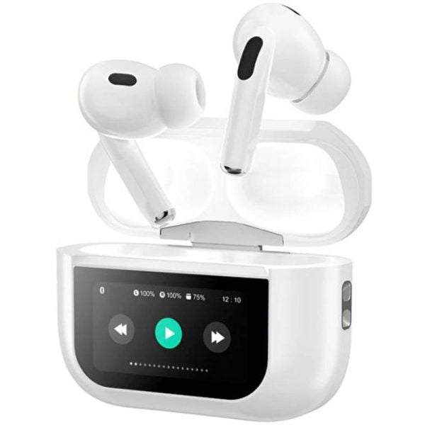 V20 Touch Screen LCD Earbuds | Wireless Earphones with Smart Display | Random ColoR